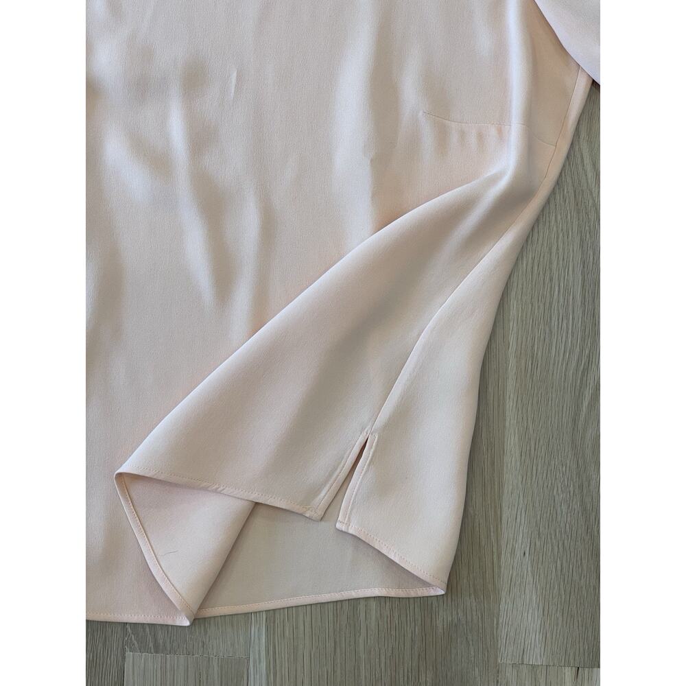 NWOT Nordstrom 100% Silk Luxury Peach Professional Career Top Blouse Medium - Picture 4 of 7